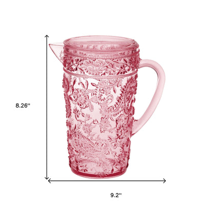 2.5 Quart Pink Paisley Acrylic Pitcher