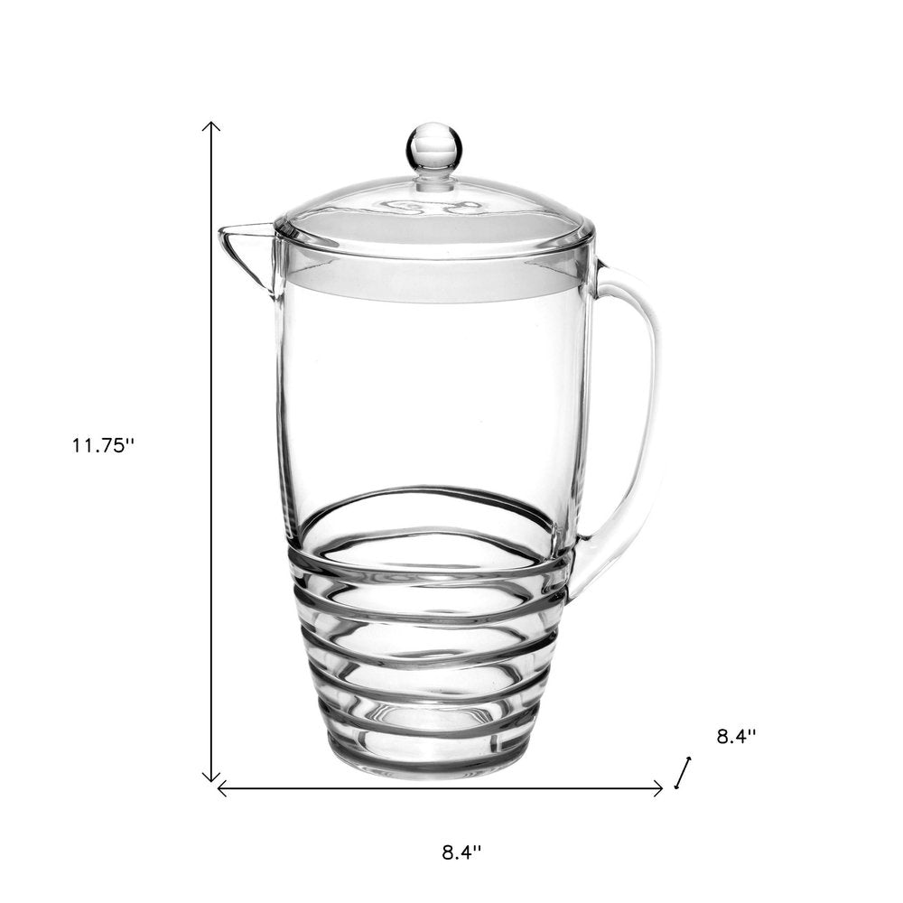 Clear Acrylic Convex Curve Shape Stemless Pitcher