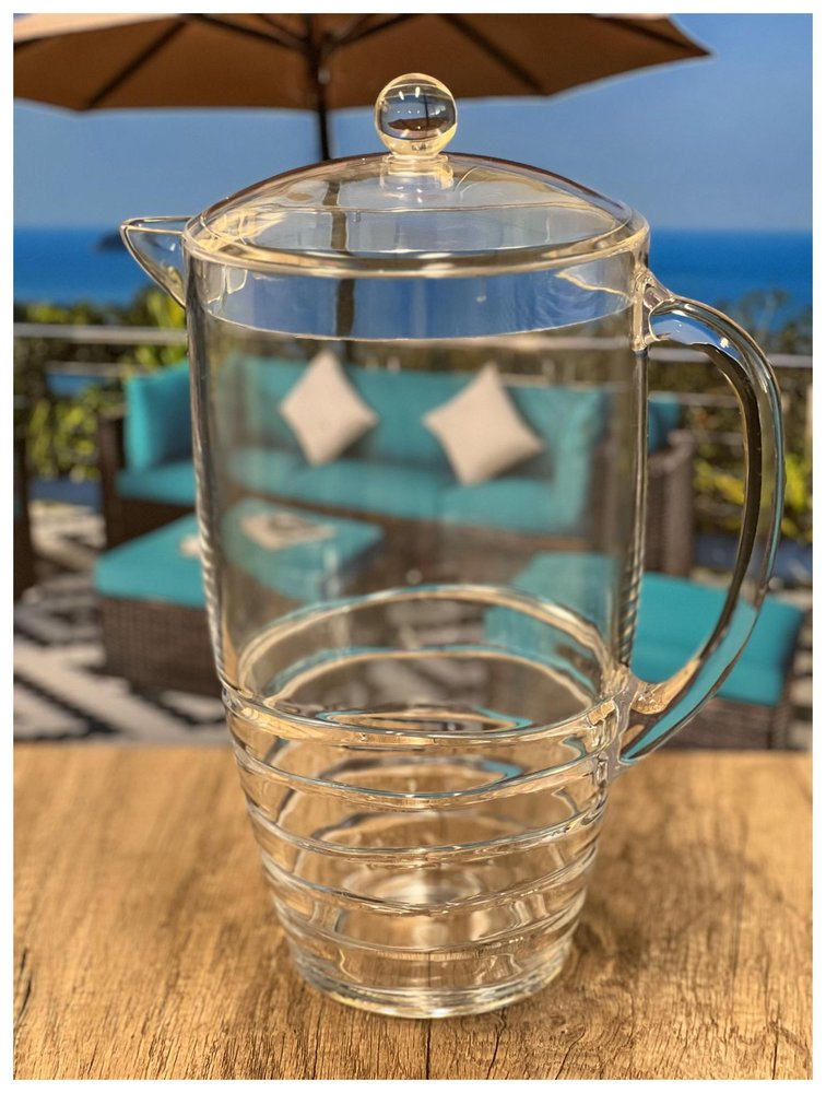 Clear Acrylic Convex Curve Shape Stemless Pitcher