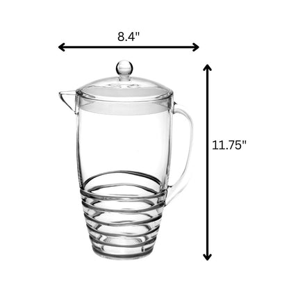 2.5 Quart Clear Swirl Acrylic Pitcher