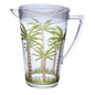 Clear And Green Acrylic Convex Curve Shape Stemless Pitcher