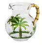 Clear And Green Acrylic Convex Curve Shape Stemless Pitcher