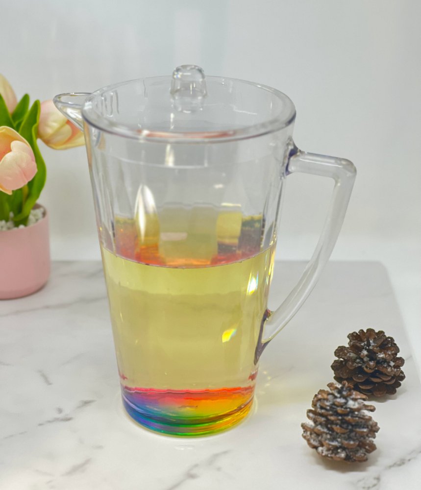 Clear Acrylic Convex Curve Shape Stemless Pitcher