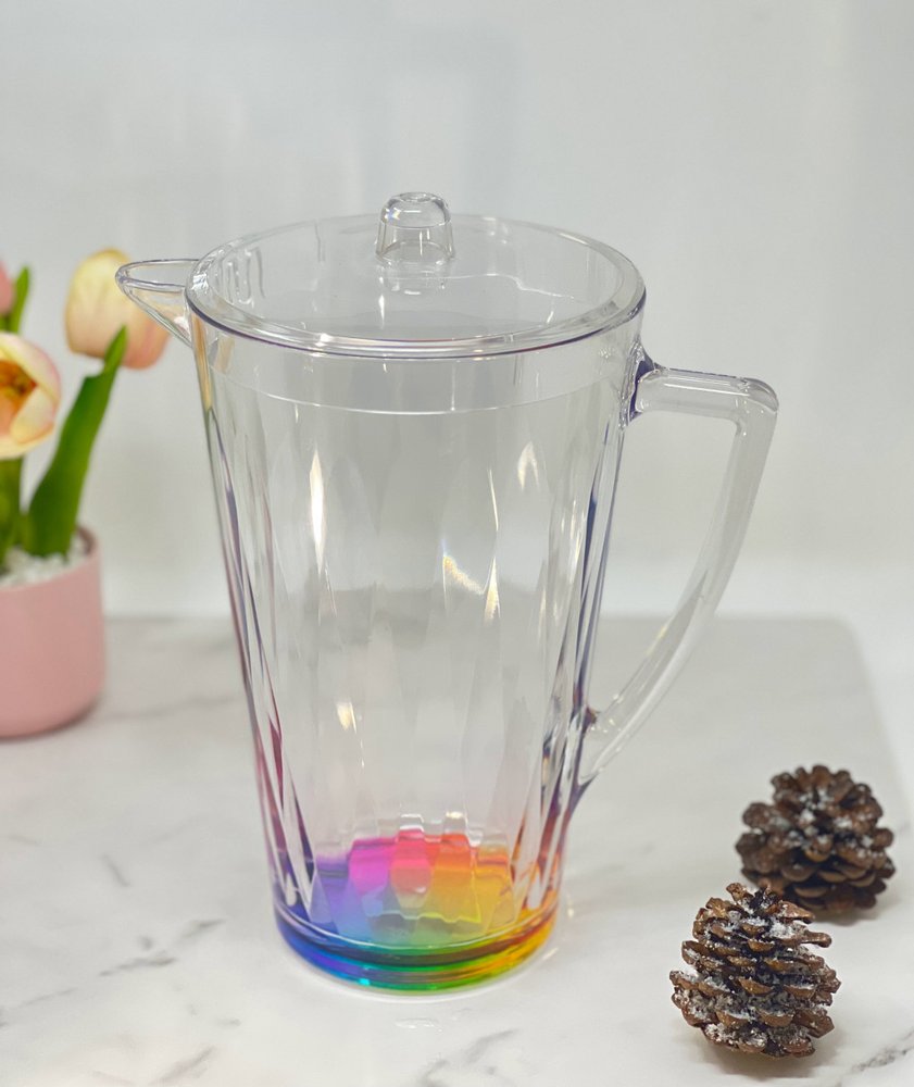 Clear Acrylic Convex Curve Shape Stemless Pitcher