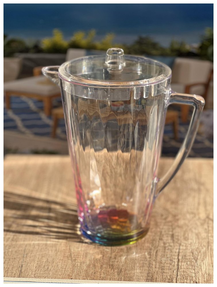 Clear Acrylic Convex Curve Shape Stemless Pitcher
