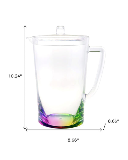 2.75 Quart Clear and Rainbow Acrylic Pitcher