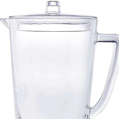 Clear And Blue Acrylic Convex Curve Shape Stemless Pitcher