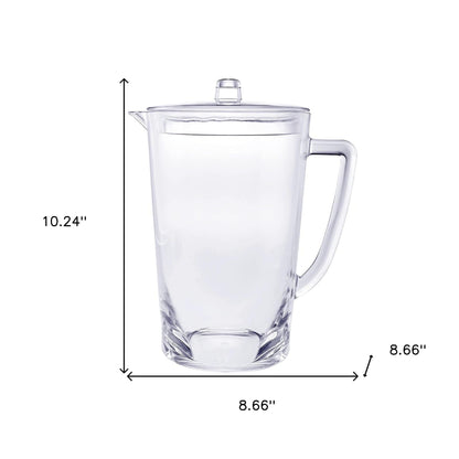 2.75 Quart Clear and Blue Acrylic Pitcher