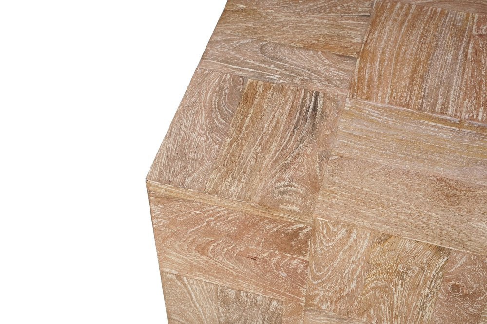 22" Black And Brown Solid Wood Square End Table