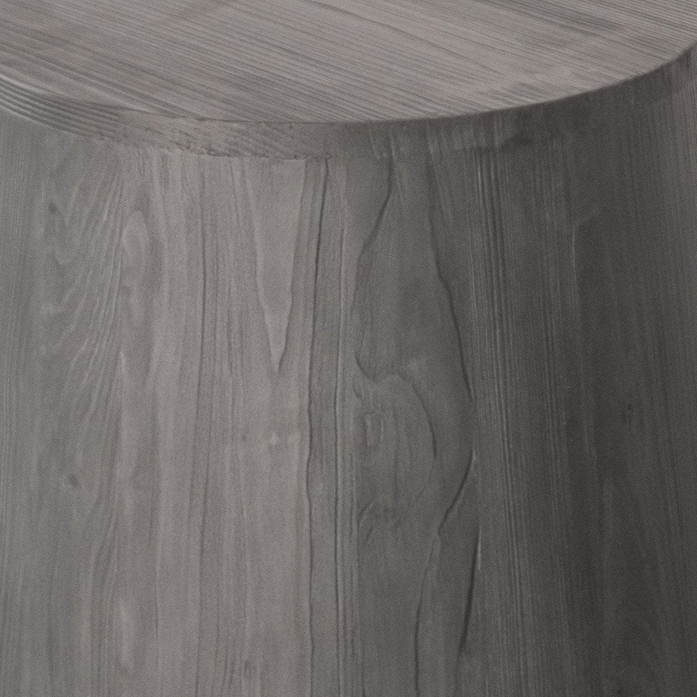 18" Ebony Solid Wood Round End Table