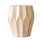23" Natural Solid Wood Round Drum End Table