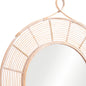 37" Natural Round Framed Accent Mirror