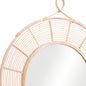 37" Natural Round Framed Accent Mirror