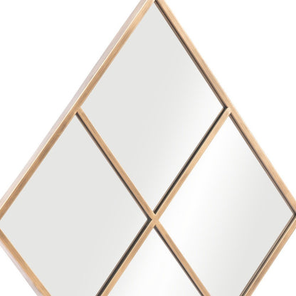41" Gold Diamond Steel Framed Accent Mirror