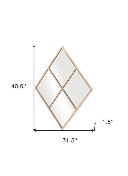 41" Gold Diamond Steel Framed Accent Mirror