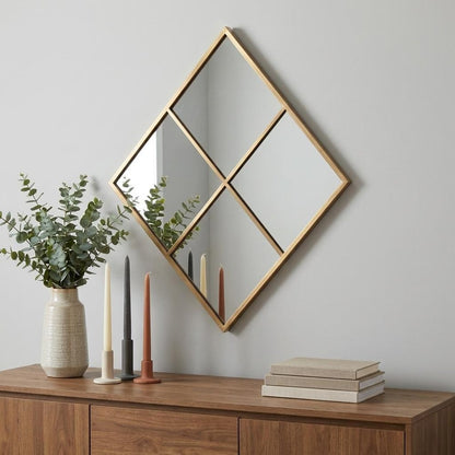 41" Gold Diamond Steel Framed Accent Mirror