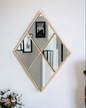 41" Gold Diamond Steel Framed Accent Mirror