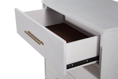36" White Solid Wood Three Drawer Dresser