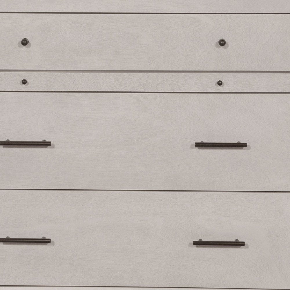 38" Gray Solid Wood Four Drawer Chest