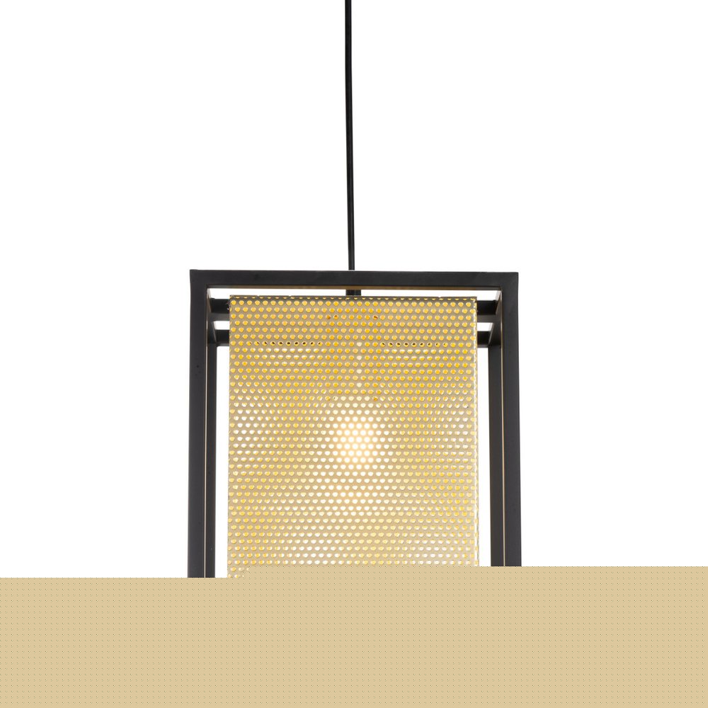 Gold and Black Geometric Metal Ceiling Light