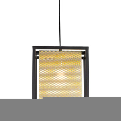 Gold and Black Geometric Metal Ceiling Light