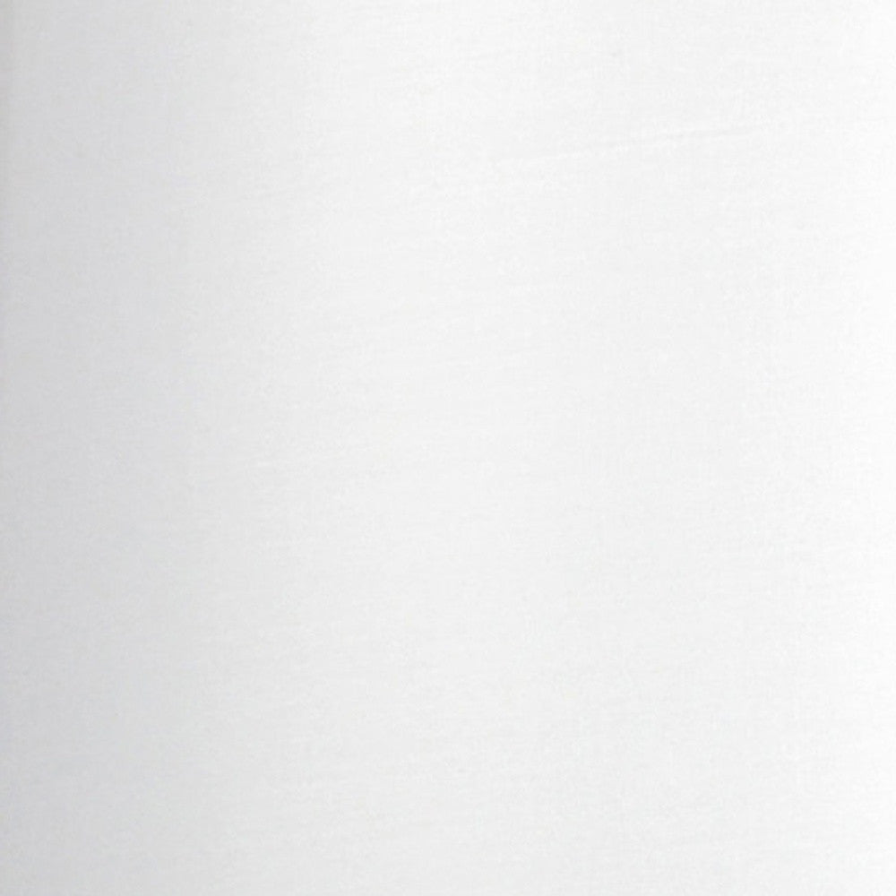 21" White Glass Gourd Table Lamp With White Drum Shade