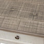 55" Gray And Ivory Solid Wood Five Drawer Gentlemens Chest
