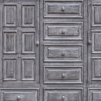 64" Gray Solid Wood Seven Drawer Gentlemans Chest