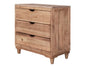 36" Natural Solid Wood Three Drawer Dresser