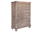 37" Natural Solid Wood Four Drawer Dresser