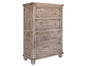 37" Natural Solid Wood Four Drawer Dresser
