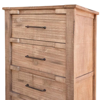 36" Natural Solid Wood Four Drawer Dresser