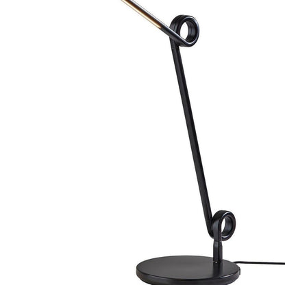 35" Black Metal Novelty Desk Lamp
