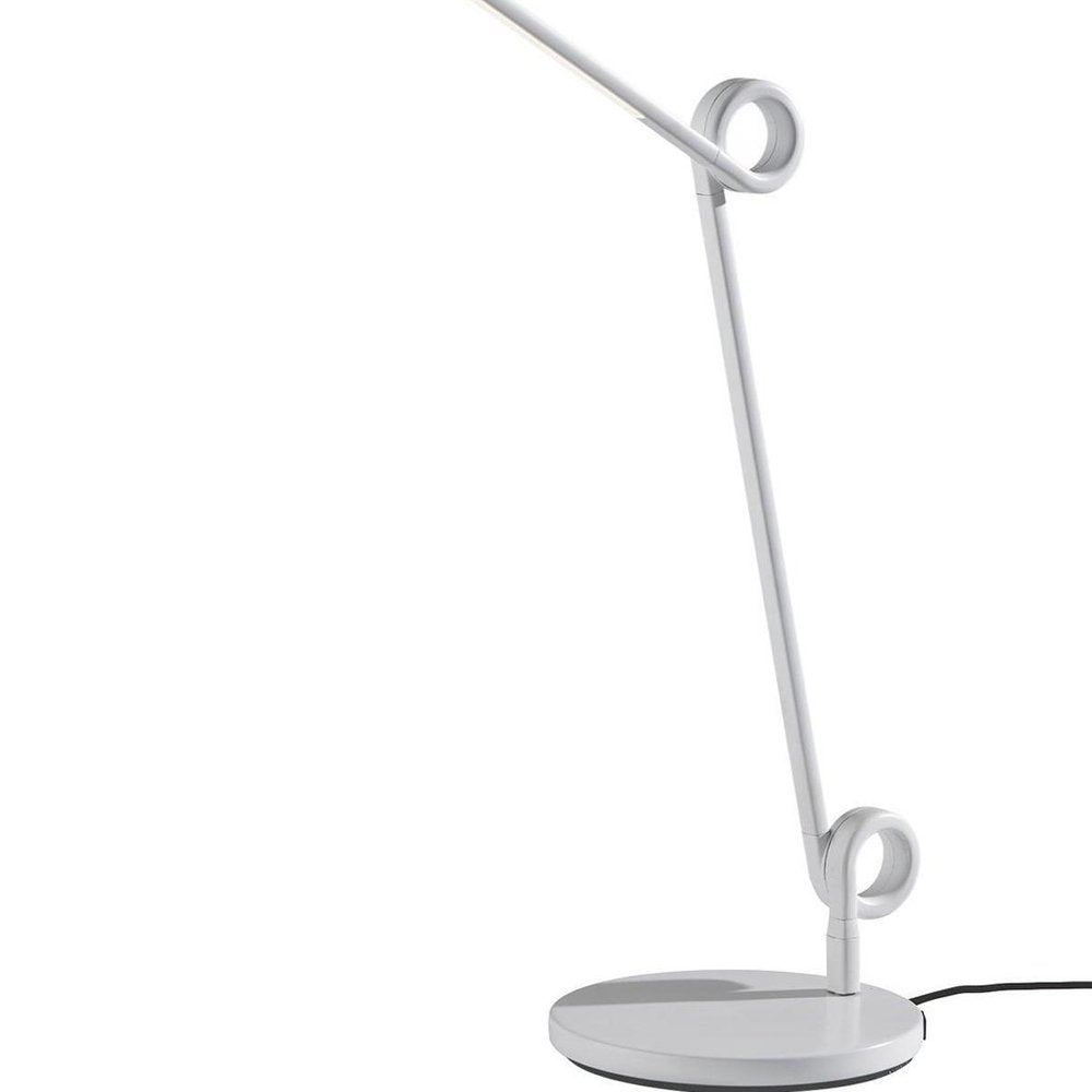 35" White Metal Novelty Desk Table Lamp