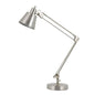 27" Nickel Metal Desk Table Lamp With Nickel Cone Shade