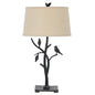 29" Black Birds On Branches Table Lamp With Empire Shade