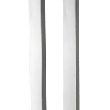 26" Nickel Metal Two Light Desk USB Table Lamp With White Novelty Shade