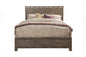 Gray Distressed Wood King Bed Frame