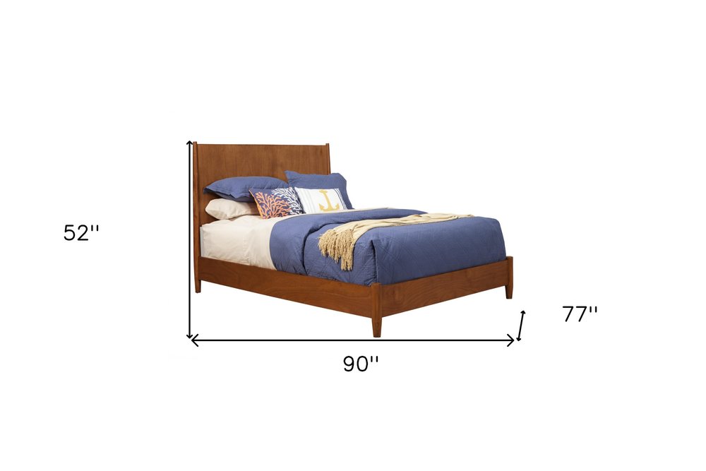 Brown Solid Wood California King Bed Frame