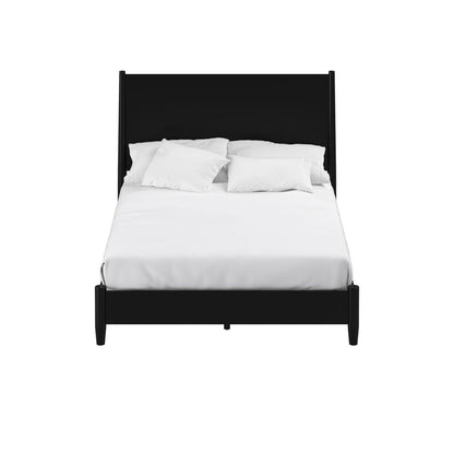 Black Solid Wood California King Bed Frame