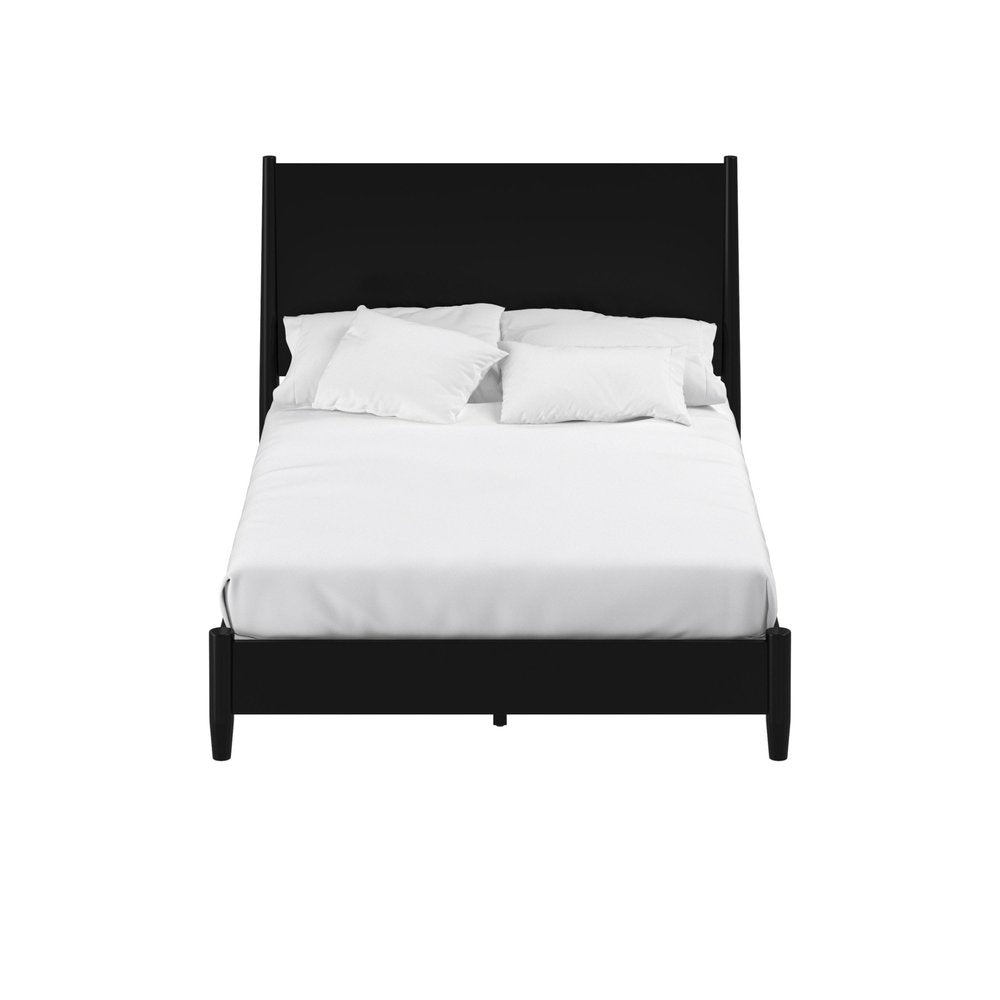 Black Solid Wood California King Bed Frame