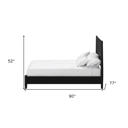 Black Wood California King Bed Frame