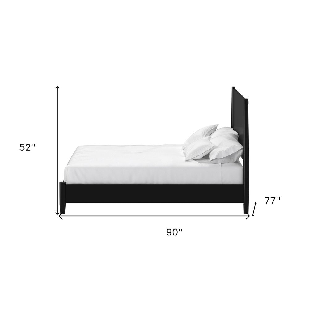 Black Solid Wood California King Bed Frame