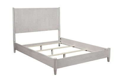 Gray Solid Wood King Bed Frame