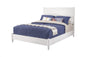 White Solid and Manufactured Wood California King Bed