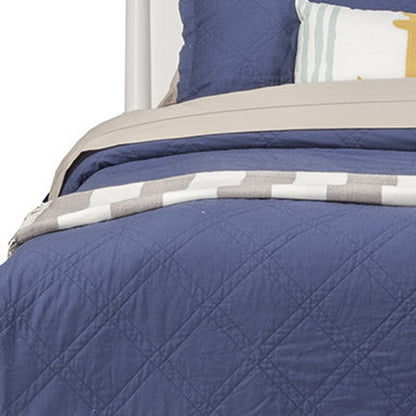 White Solid Wood King Bed Frame
