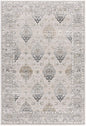 4' X 6' Gray Oriental Washable Non Skid Area Rug