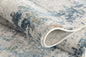 13' Blue And Gray Abstract Washable Runner Rug