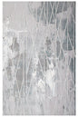 7' X 10' Blue And Gray Abstract Washable Area Rug