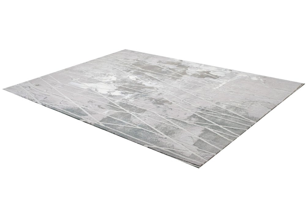 7' X 10' Blue And Gray Abstract Washable Area Rug